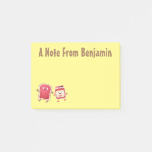 Grappig brood- en tekenfilmfiguren post-it® notes
