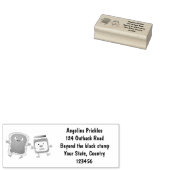 Grappig brood- en tekenfilmfiguren 	rubberstempel (Gestempeld)