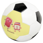 Grappig brood- en tekenfilmfiguren voetbal (Drie kwart)