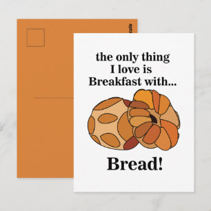 Grappig brood ontbijt briefkaart