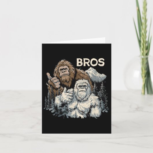 Grappig Bros Bigfoot en Yeti Brothers Sasquatch on Kaart (Voorkant)