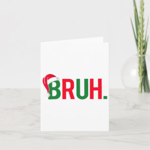 Grappig Bruh Vrolijk Kerstfeest Pajama Familie Man Kaart