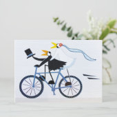 Grappig bruid- en bruidegom-lievend koppel feestdagenkaart (Staand voorkant)