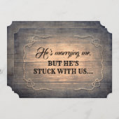 Grappig Bruidsmeisje / Maid of Honor Rustiek Voors Kaart (Voorkant / Achterkant)