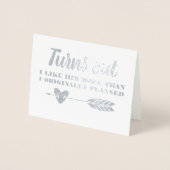 Grappig bruidsmeisje of bruidsmeisje folie kaarten (Voorkant)