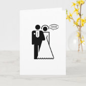 Grappig, "bruidspaar" Gotcha! ontwerp Kaart (Gele Bloem)