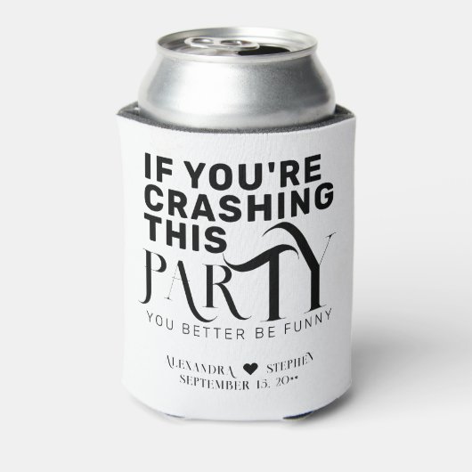 Grappig bruiloft partij offerte bruiloft gunst Dri Blikjeskoeler (Blikje Achterkant)