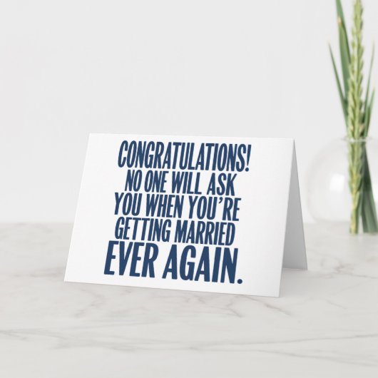 Grappig bruiloft Verloving Gefeliciteerd getrouwd (Voorkant)