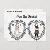 GRAPPIG BUDGET BRUILOFT UITNODIGING (Voorkant / Achterkant)