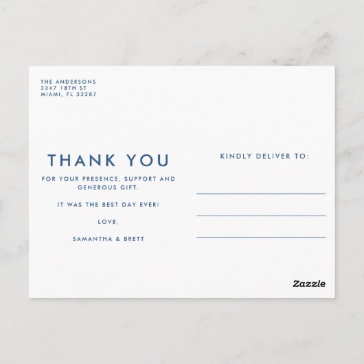 Grappig budget weddenschap bedankt briefkaart (Achterkant)