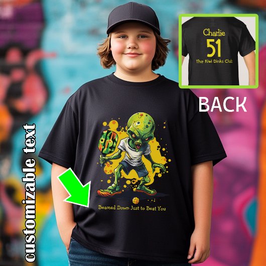 Grappig buitenaards pickleball t shirt