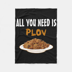 Grappig Bukharian Oezbeeks eten - Plov Lover BBQ T Fleece Deken