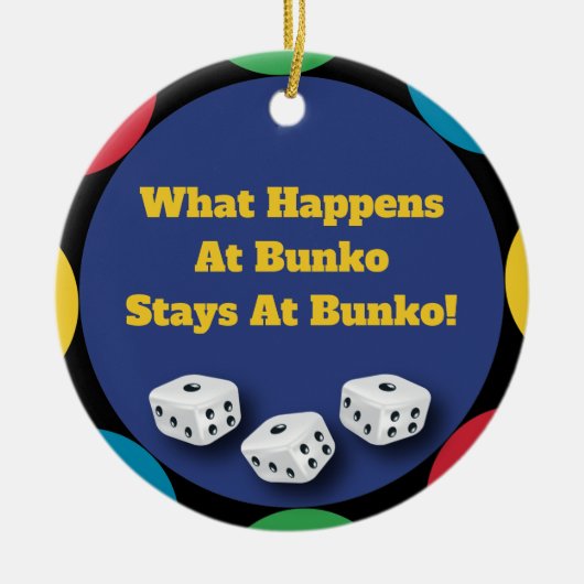 Grappig Bunko Dice Game Vakantie Gift Keramisch Ornament (Voorkant)