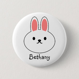 Grappig Bunny Konijn Ronde Button 5,7 Cm