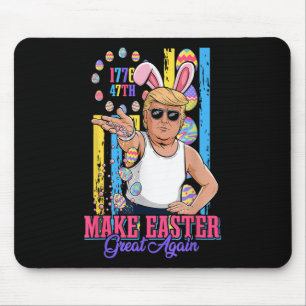 Grappig Bunny Trump 47th Salt Bae Meme Maak Pasen  Muismat