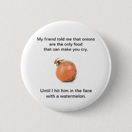 Grappig Button "Mijn vriend vertelde me dat de gev (Voorkant)