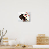 Grappig Buzzard Bird: "Waar kijk je naar?" Poster (Keuken)