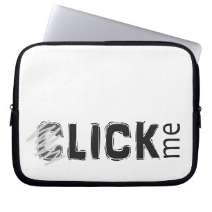 Grappig (c)Klik me Ice Breaker Donkere tekst Laptop Sleeve