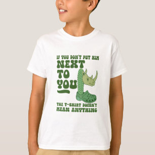 Grappig Cactus Neushoorn Krokodil Fun T-Shirt Ontw