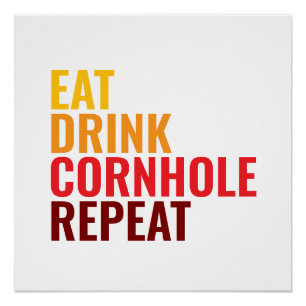 Grappig Cadeau Cornhole Fan Kleurverloop Perfect Poster