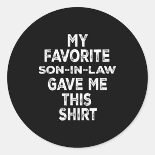 Grappig Cadeau Familie Mijn Favoriete Schoonzoon G Ronde Sticker