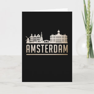 Grappig cadeau idee met Amsterdam stad stadsgezich Kaart