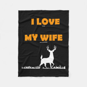 Grappig cadeau Ik hou ervan als mijn vrouw me laat Fleece Deken