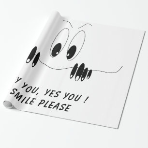 Grappig cadeau inpakpapier Curiosity Eyes - Smile