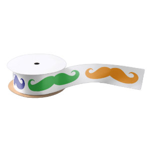 Grappig cadeau lint met kleurrijk snor ontwerp