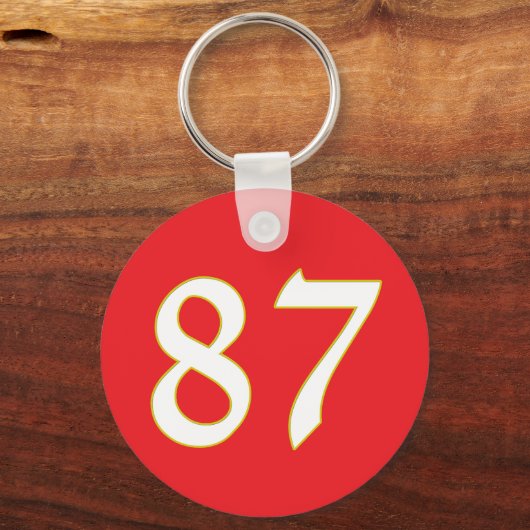 Grappig cadeau voor alle fans speler hebben nummer sleutelhanger (Achterkant)