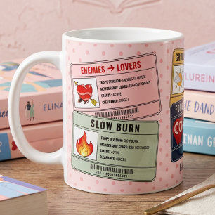 Grappig cadeau voor boekenliefhebber romantiek koffiemok