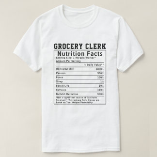 Grappig cadeau voor een kruidenier die voedingsfei t-shirt