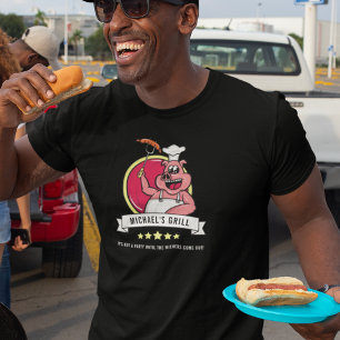 Grappig cadeau voor hem BBQ Grill Vader Naam Manne T-shirt