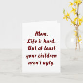 Grappig cadeau voor Moederdag betekenisvolle woord Kaart (Gele Bloem)