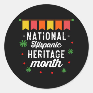 Grappig Cadeau voor Nationale Hispanic Erfgoed Maa Ronde Sticker