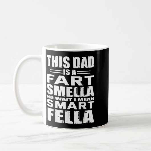 Grappig cadeau voor papa scheet ruikt papa beteken koffiemok (Links)