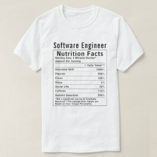 Grappig cadeau voor software-engineer voedingsfeit t-shirt