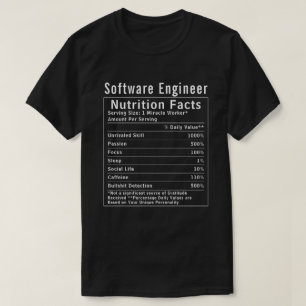 Grappig cadeau voor software-engineer voedingsfeit t-shirt