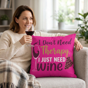 Grappig cadeau voor wijnliefhebbers: Ik heb geen t Kussen