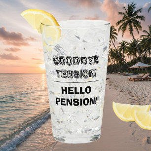 Grappig cadeauglas voor gepensioneerden glas