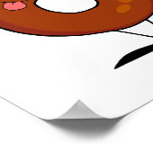 grappig cadeut donut chef cartoon poster (Hoek)