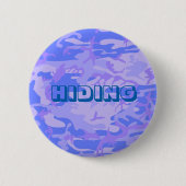 Grappig camouflage pastel blauw Abstract patroon Ronde Button 5,7 Cm (Voorkant)