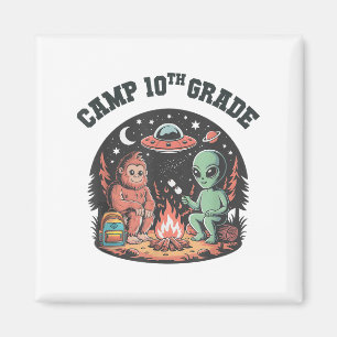 Grappig Camp Out 10e Grade Bigfoot Camping Alien C Magneet