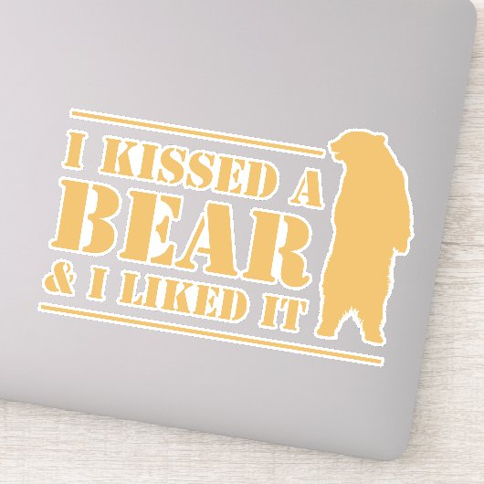Grappig Camping Joke Ik kuste een Beer en ik vond  Sticker (Detail)