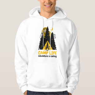 Grappig Camping Monster – Kampeer Levens Avontuur Hoodie