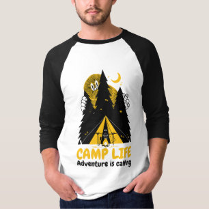 Grappig Camping Monster – Kampeer Levens Avontuur T-shirt