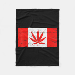 Grappig Canada &amp; Wietblad! Canadese Nieuwe Vla Fleece Deken