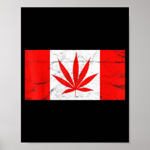 Grappig Canada & Wietblad! Canadese Nieuwe Vla Poster