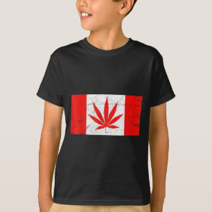 Grappig Canada & Wietblad! Canadese Nieuwe Vla T-shirt