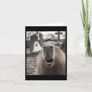 Grappig Capybara Ghost Halloween Kostuum Capybara Kaart